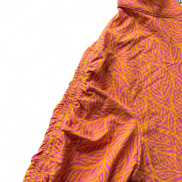 Ibkül Elbow sleeve Mini Dress Sally Print in Orange Peel (sold out /rare) size M - Picture 5 of 8